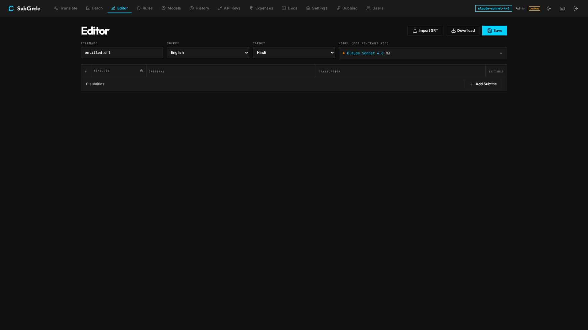 Subtitle editor